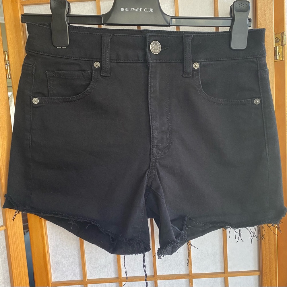 American Eagle Hi rise shortie stretch black Size 6